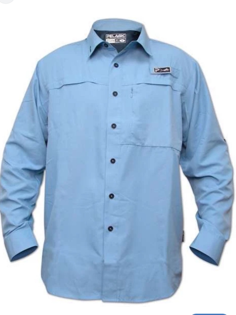 Pelagic Light Blue Casual Button-Down Shirt